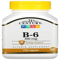 Пиридоксин 21st Century B-6 100 mg 110 Tabs