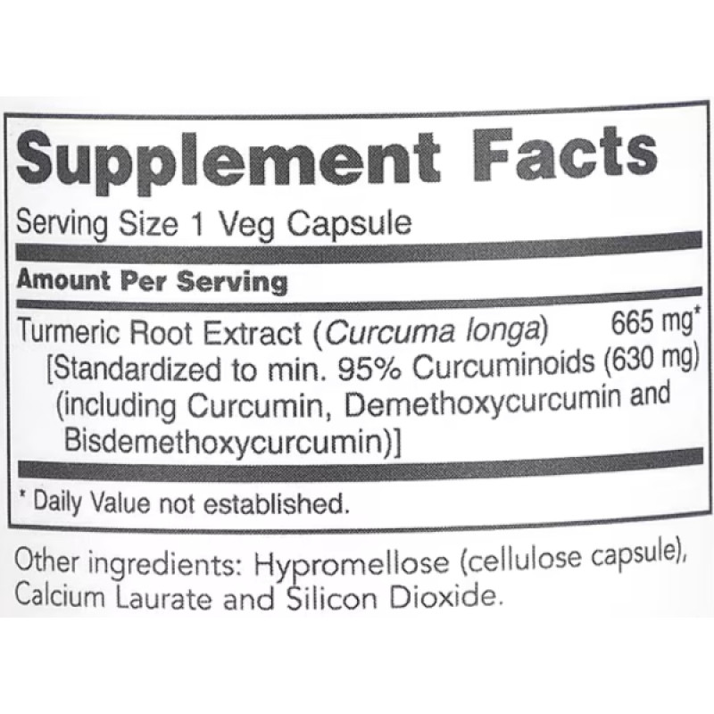 Куркума Protocol for Life Balance Curcumin, Turmeric Root Extract 665 mg 60 Veg Caps