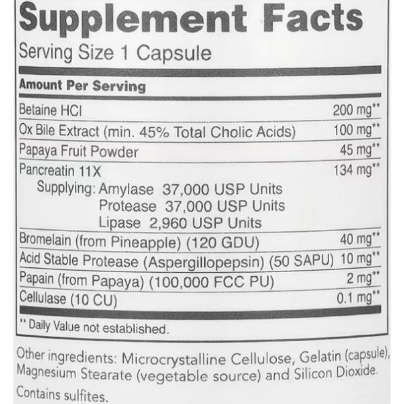 Травні ферменти Protocol for Life Balance Enzymes-HCl 120 Caps