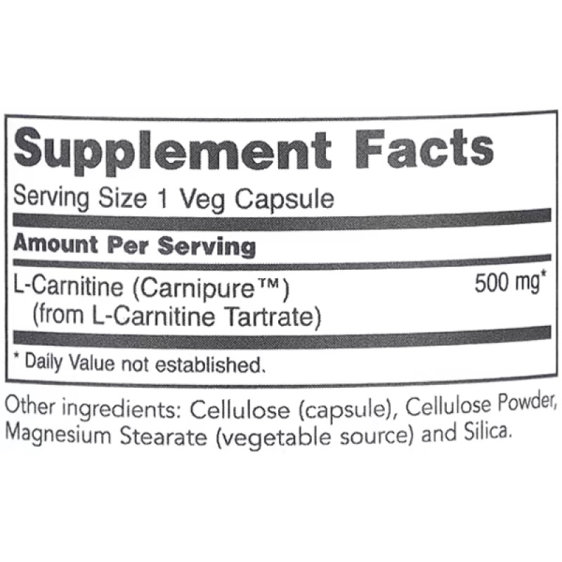 Карнитин Protocol for Life Balance L-Carnitine 500 mg 60 Veg Caps