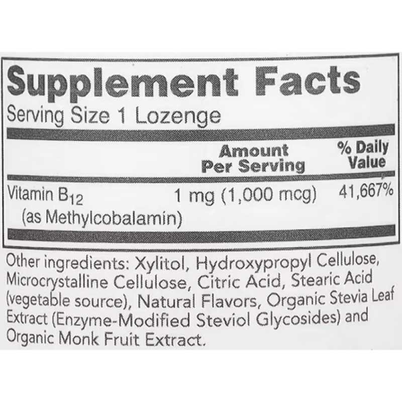 Вітамін Б12 Protocol for Life Balance Methyl B12 1000 mcg 100 Lozenges