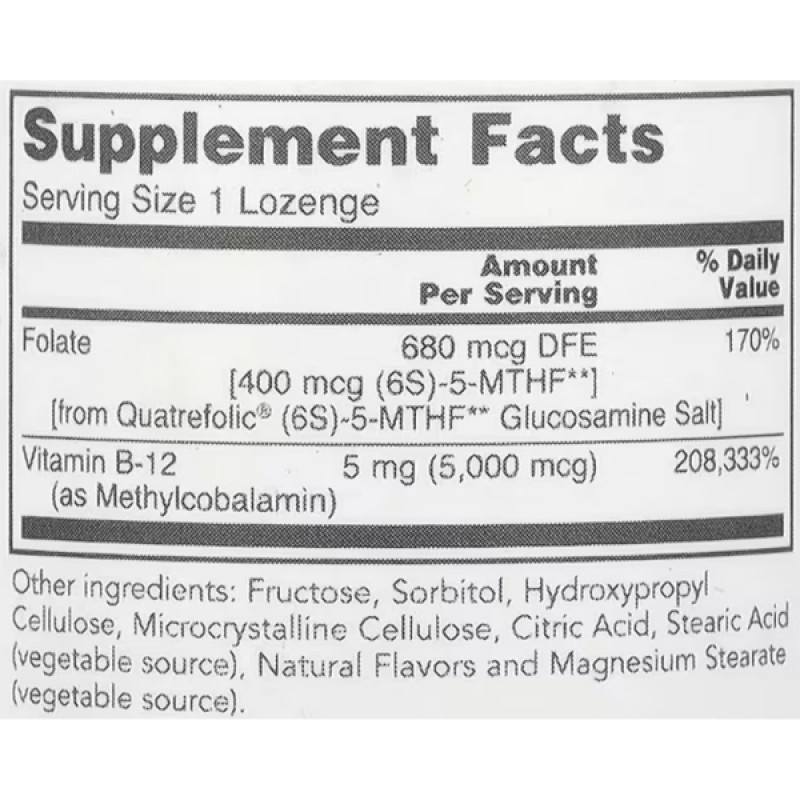 Вітамін Б12 Protocol for Life Balance Methyl B12 5000 mcg 60 Lozenges