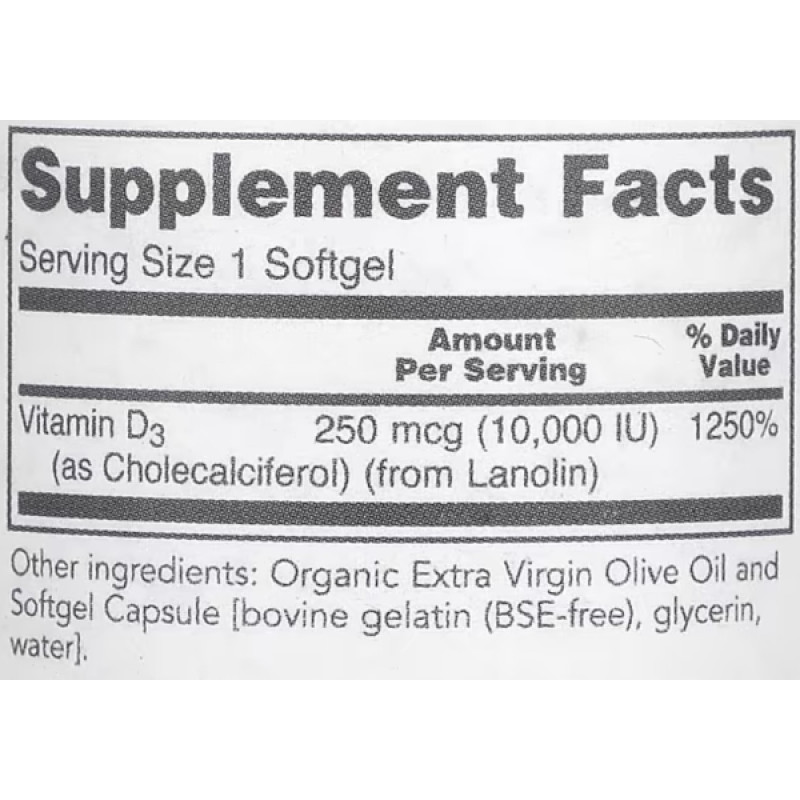 Вітамін D Protocol for Life Balance Vitamin D3 High Potency 10000 IU 120 Softgels