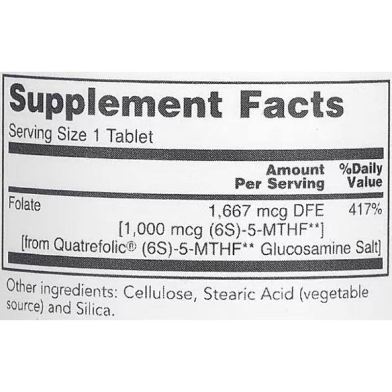Фолієва кислота Protocol for Life Balance 5-Methyl Folate 1000 mcg 90 Tabs
