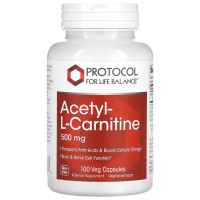 Комплекс Ацетил/Карнитин Protocol for Life Balance Acetyl L-Carnitine 500 mg 100 Veg Caps