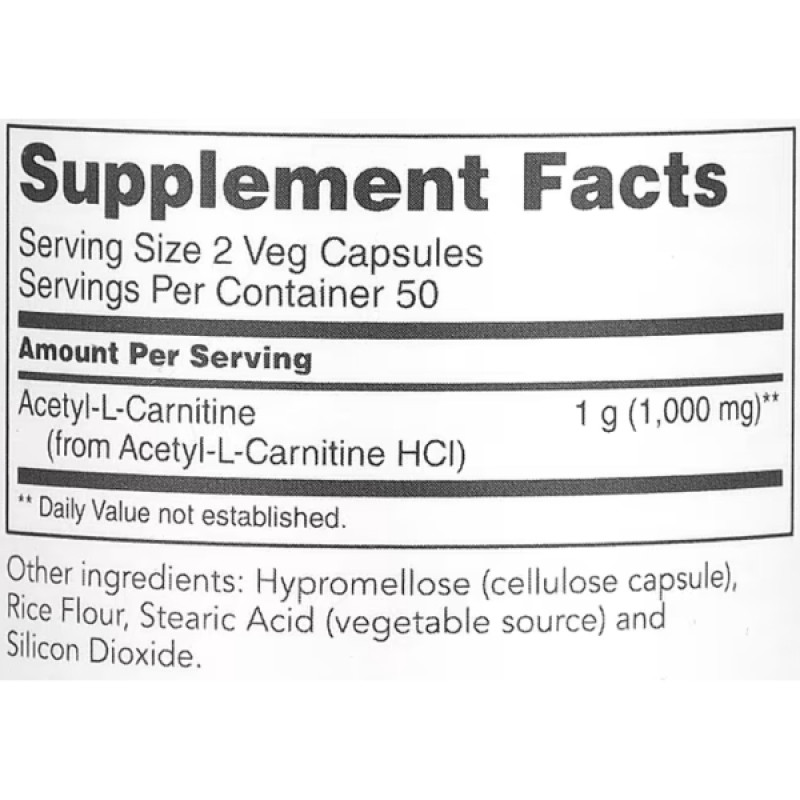 Комплекс Ацетил/Карнитин Protocol for Life Balance Acetyl L-Carnitine 500 mg 100 Veg Caps