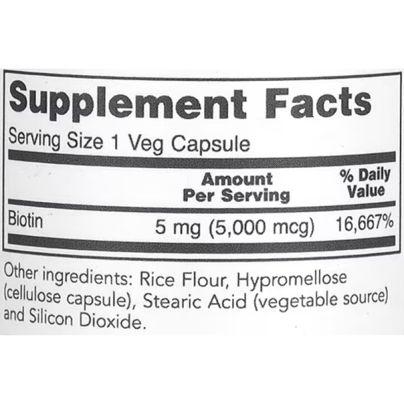 Біотин Protocol for Life Balance Biotin 5000 mcg 90 Veg Caps