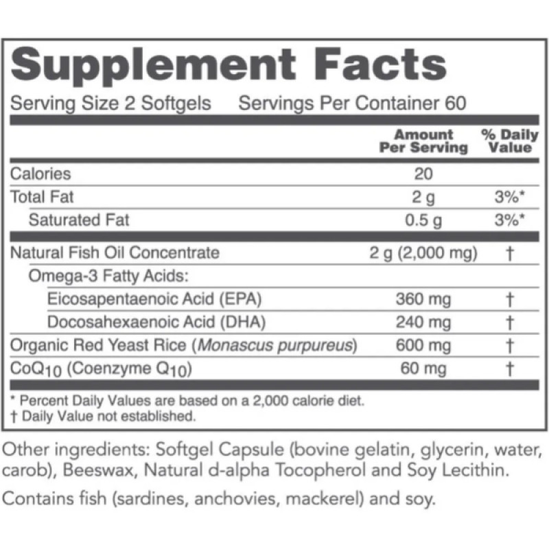 Комплекс для профілактики тиску та кровообігу Protocol for Life Balance Cardio Tri-Plex 120 Softgels