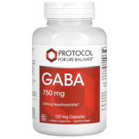 Аминокомплекс Protocol for Life Balance GABA 750 mg 120 Veg Caps