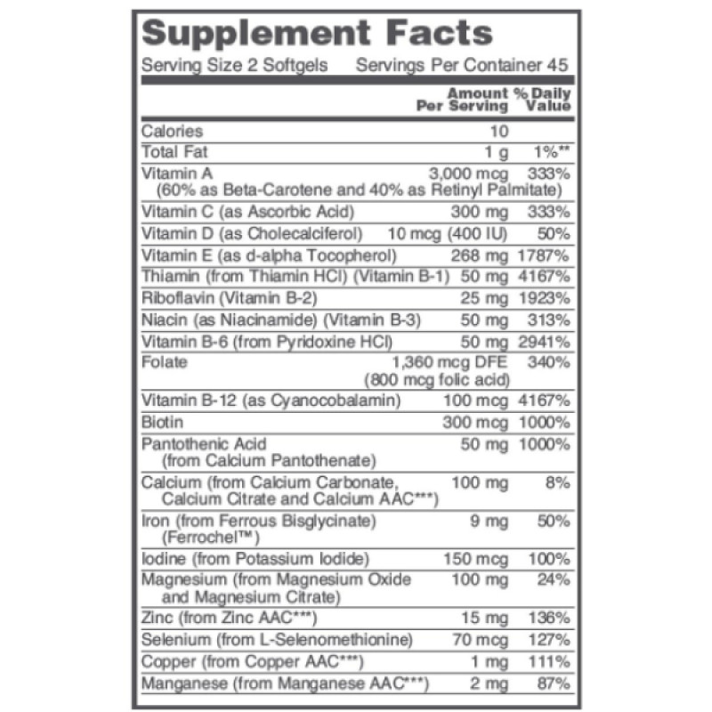 Витаминно-минеральный комплекс Protocol for Life Balance Ortho Multi 90 Softgels