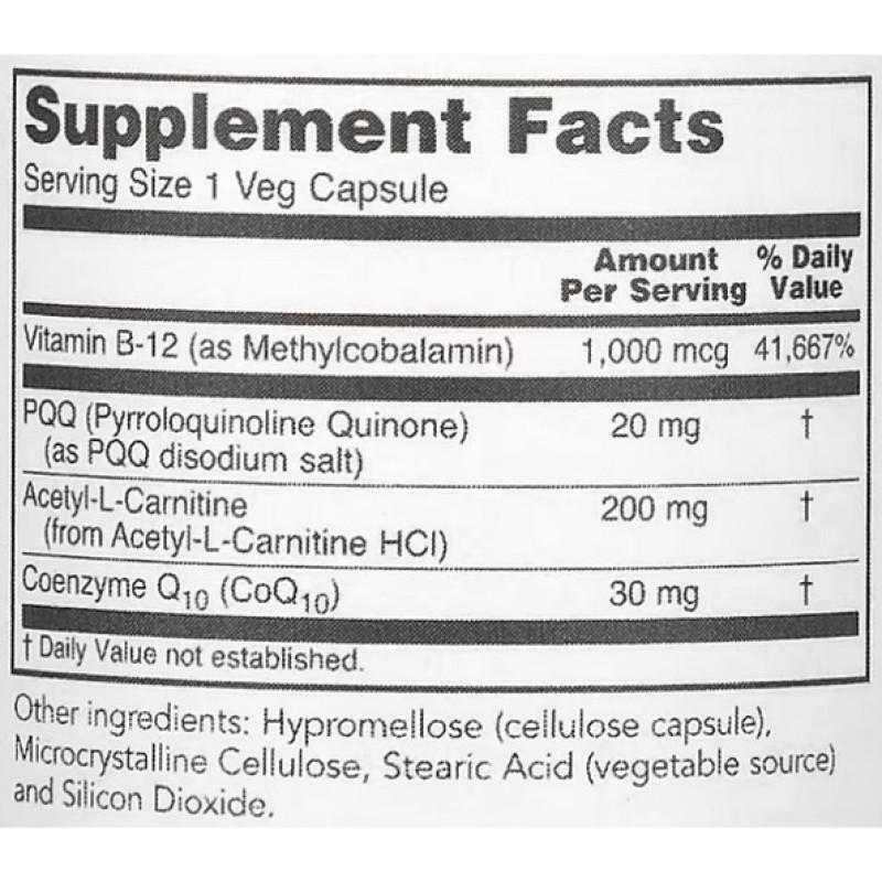 Антиоксидант PQQ Protocol for Life Balance PQQ Complex 30 Veg Caps