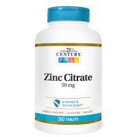 Микроэлемент Цинк 21st Century Zinc Citrate 50 mg 360 Tabs