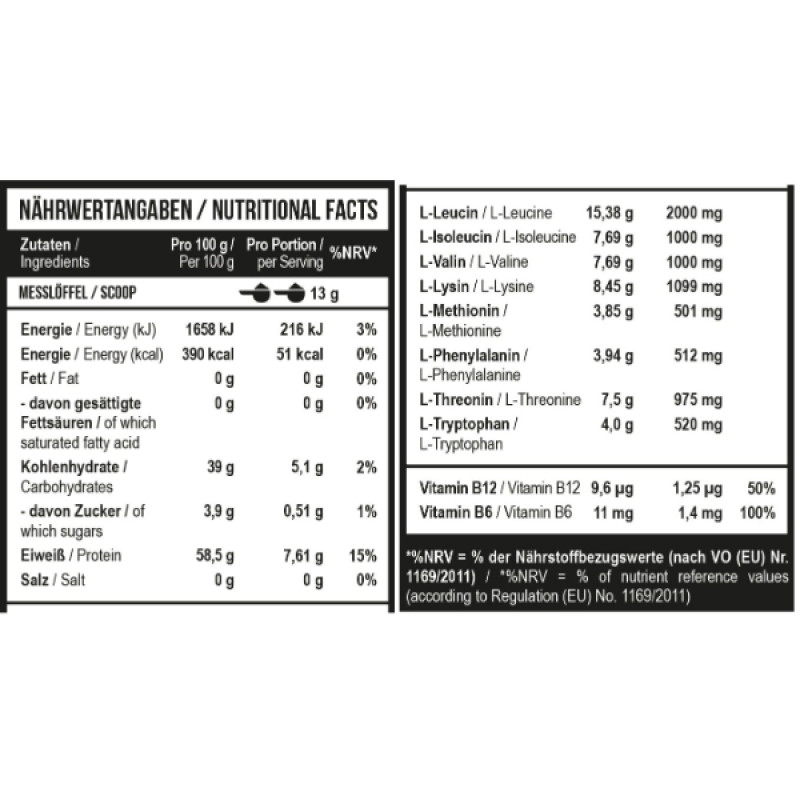 Амінокомплекс для спорту MST Nutrition BCAA EAA Zero 520 g /40 servings/ Peach Ice Tea