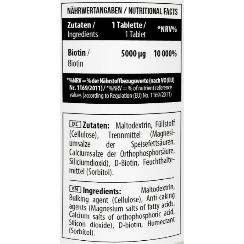 Вітамін B для спорту MST Nutrition Biotin 5000 100 Tabs