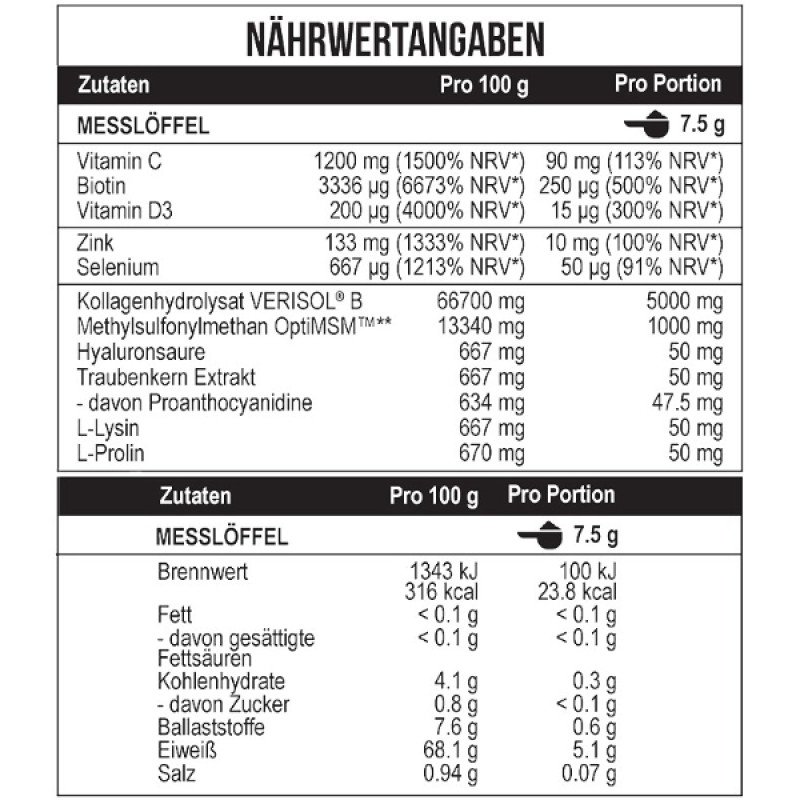 Хондропротектор (для спорту) MST Nutrition Collagen Beauty Verisol + OptiMSM 225 g /30 servings/ Pineapple