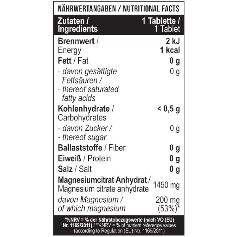 Мікроелемент Магній для спорту MST Nutrition Magnesium Citrate 200 mg 180 Tabs