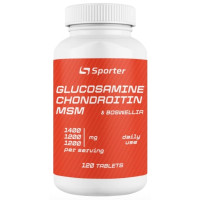 Хондропротектор (для спорту) Sporter Glucosamine & Chondroitin + MSM + Boswellia 120 Tabs