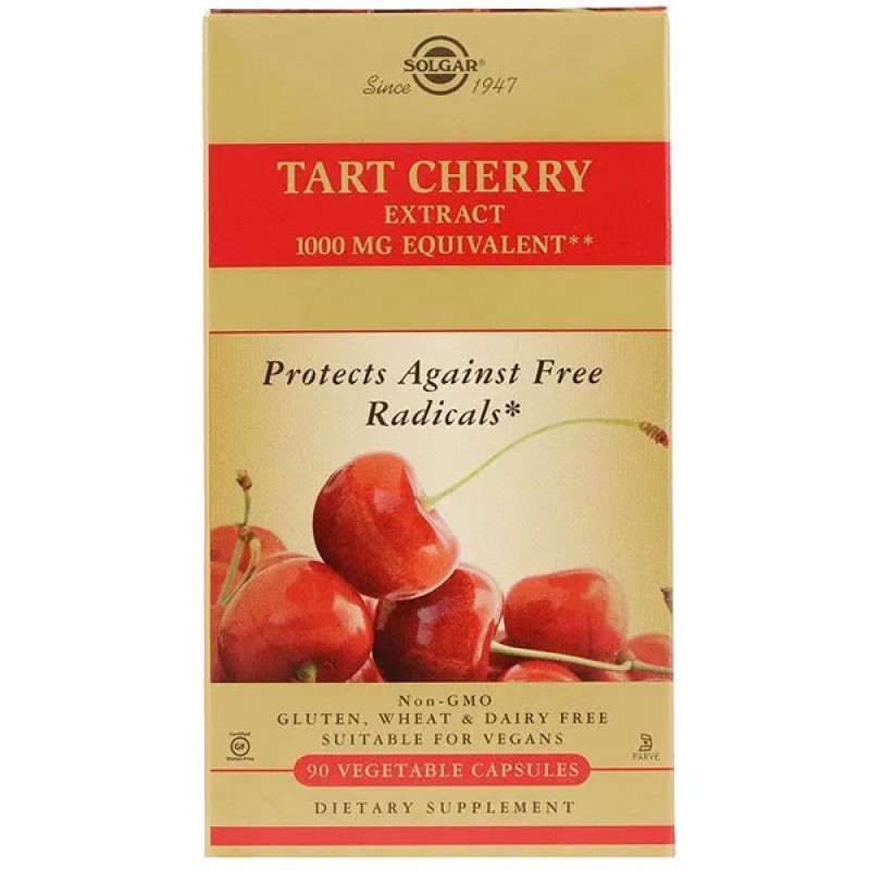 Антиоксидант Solgar Tart Cherry Extract 1000 mg 90 Veg Caps