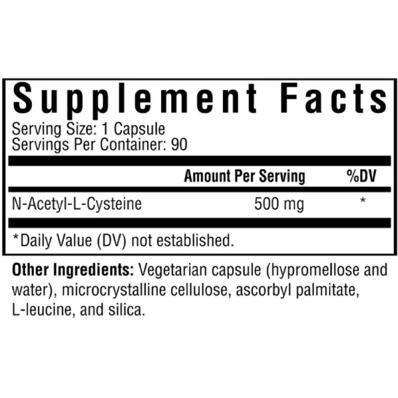 Ацетилцистеин Seeking Health N-Acetyl-L-Cysteine 500 mg 90 Veg Caps