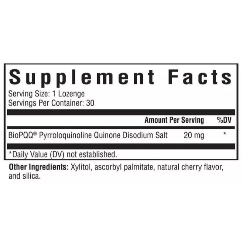 Антиоксидант PQQ Seeking Health PQQ Lozenge 20 mg 30 Lozenges