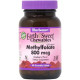 Фолиевая кислота Bluebonnet Nutrition Earth Sweet Chewables Methylfolate 800 mcg 90 Chewable Tabs Raspberry