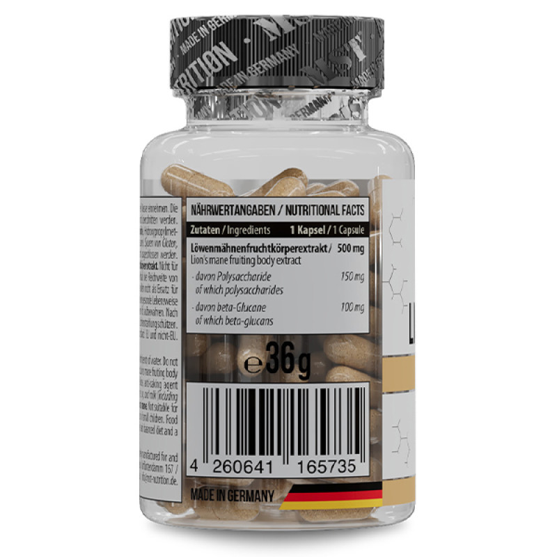 Натуральна добавка для спорту MST Nutrition Lion's Mane Mushroom 60 Caps