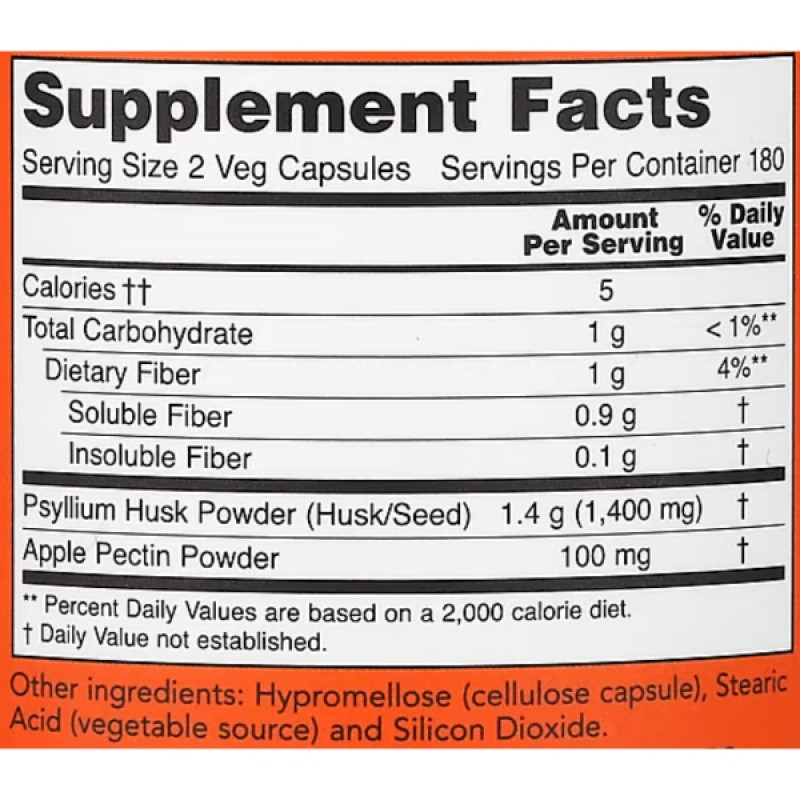 Клітковина NOW Foods Psyllium Husk 700 mg 360 Veg Caps
