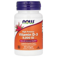 Вітамін D NOW Foods Vitamin D-3 5000 IU 30 Softgels