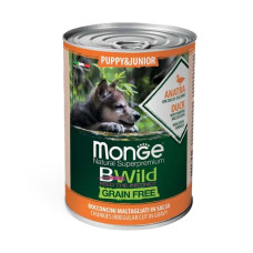  Вологий корм для собак Monge Dog Wet Bwild Grain Free Puppy & Junior качка гарбуз цукіні 400 г