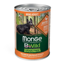  Вологий корм для собак Monge Dog Wet Bwild Grain Free Mini Adult качка гарбуз цукіні 400 г
