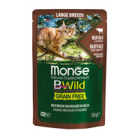  Влажный корм для котов Monge Cat Wet Bwild Grain Free буйвол (для кошек крупных пород с 2-х месяцев) 85 г