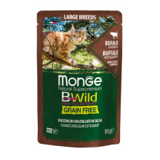  Вологий корм для котів Monge Cat Wet Bwild Grain Free буйвол (для котів великих порід з 2-х місяців) 85 г