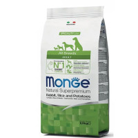  Сухий корм для собак Monge Dog All breeds Adult кролик, рис та картопля 2,5 Кг