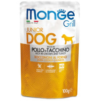  Вологий корм для собак Monge Dog Wet GRILL Puppy & Junior курка з індичкою 100 г