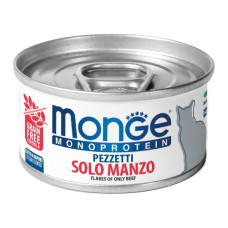  Вологий корм для котів Monge Cat Wet MONOPROTEIN м'ясні пластівці яловичина 80 г