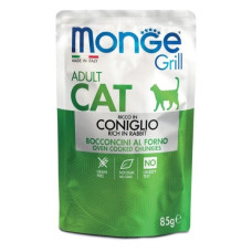  Вологий корм для котів Monge Cat GRILL Wet Adult кролик 85 г
