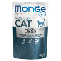  Влажный корм для котов Monge Cat GRILL Wet Sterilised форель 85 г