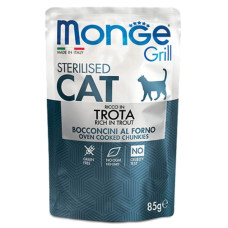  Вологий корм для котів Monge Cat GRILL Wet Sterilised форель 85 г
