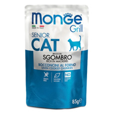  Вологий корм для котів Monge Cat GRILL Wet Senior макрель (скумбрія) 85 г