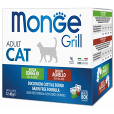  Вологий корм для котів Monge Cat GRILL WetMIX кролик/ягня 12*85 г
