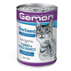  Вологий корм для котів Gemon Cat Wet Adult тунeць та океанічна риба 415 г