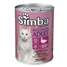  Вологий корм для котів Monge Simba Cat Wet цесарка з качкою 415 г