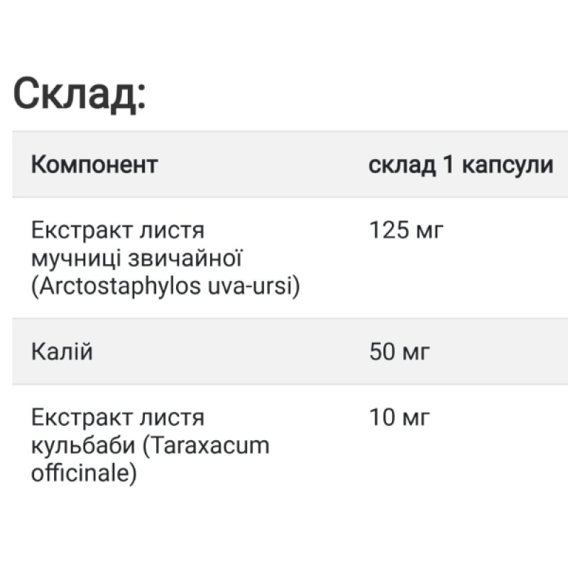 Урологічний препарат Biotus Water Out Detox 100 Caps