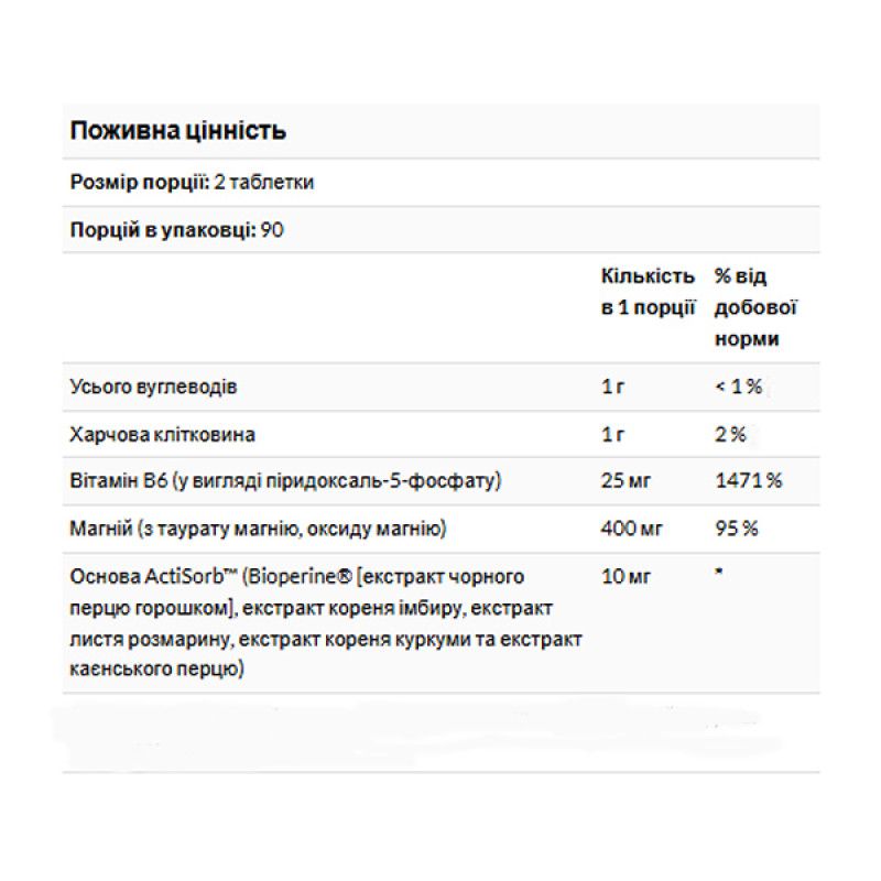 Мікроелемент Магній KAL Magnesium Taurate+ 400 mg 180 Tabs