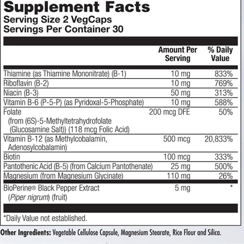 В комплекс KAL Stress B Mag Glycinate 60 Veg Caps