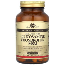 Препарат для суглобів та зв'зок Solgar Glucosamine Chondroitin MSM, Triple Strength 60 Tabs