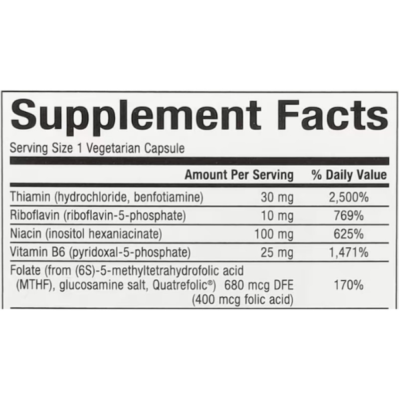 В комплекс Natural Factors BioCoenzymated Active B Complex 60 Veg Caps