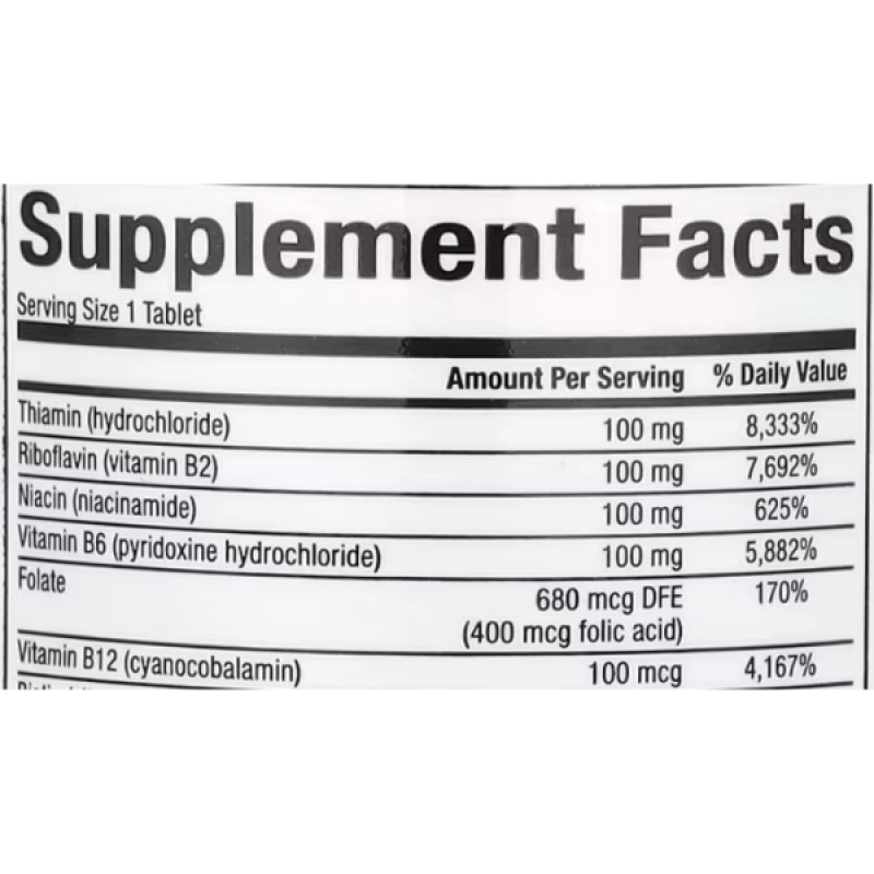 В комплекс Natural Factors Complete B 90 Tabs