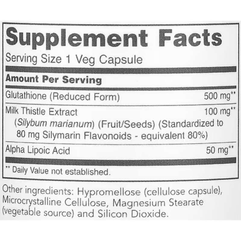 Глутатион Protocol for Life Balance Glutathione 500 mg 60 Veg Caps