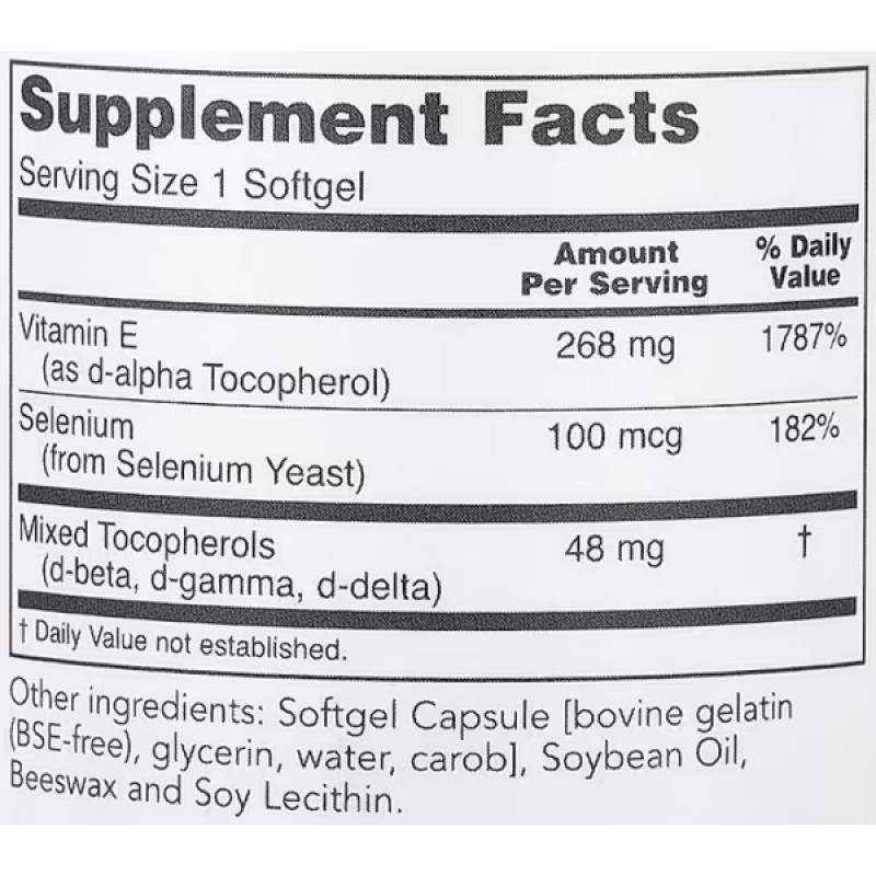 Вітамін E Protocol for Life Balance Vitamin E-400 268 mg 120 Softgels